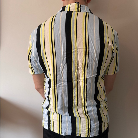 Topman Multicolor Striped Short Sleeve Shirt - Picture 3 of 3